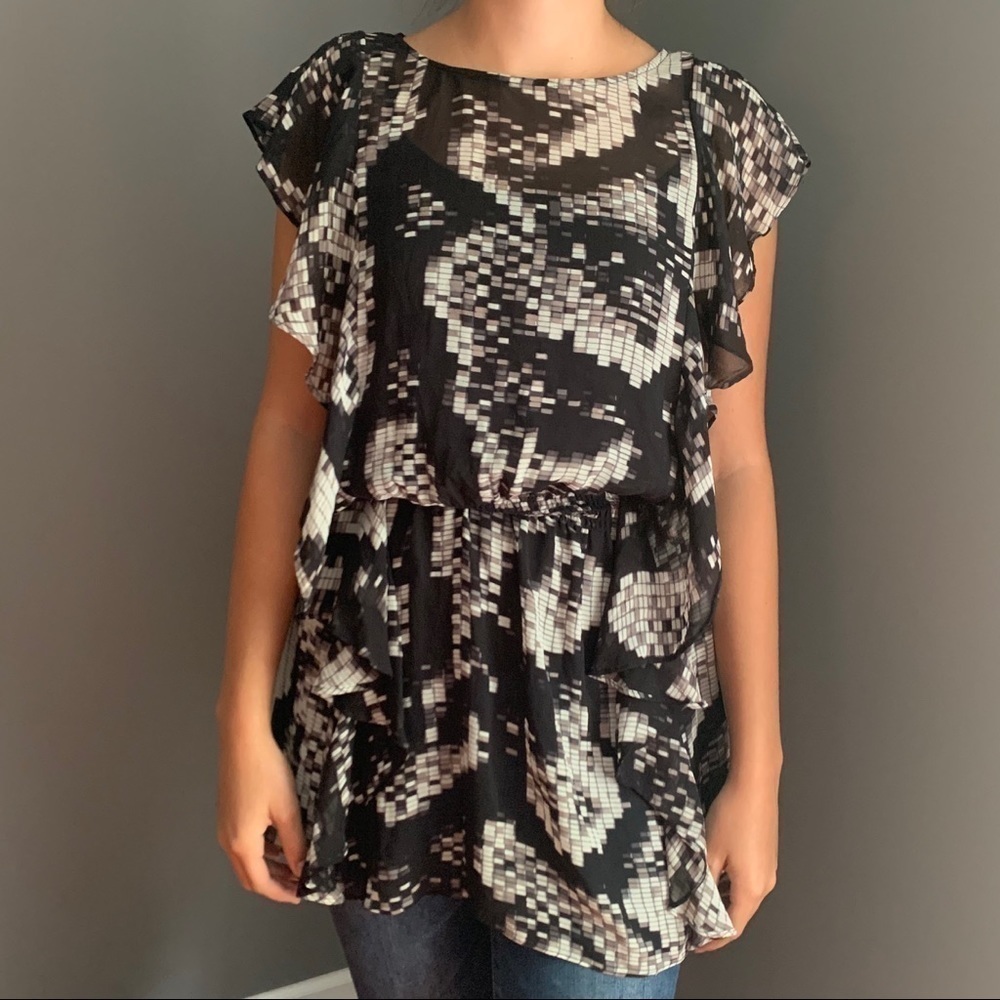 Ted Baker London Sheer Ruffle Top - Picture 2 of 8